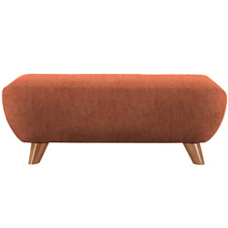 G Plan Vintage The Sixty Seven Footstool Velvet Copper